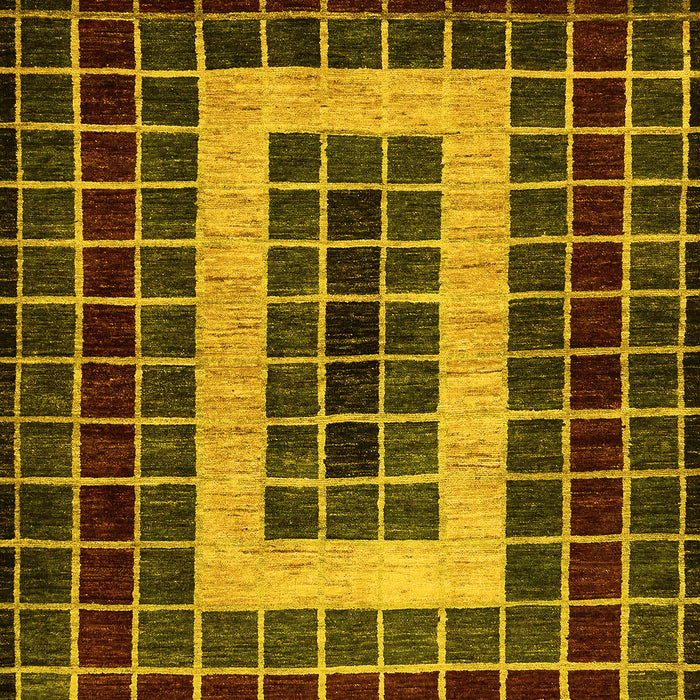 Abstract Yellow Modern Rug, abs327yw