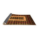 Sideview of Abstract Orange Modern Rug, abs327org