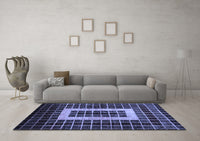 Machine Washable Abstract Blue Modern Rug, wshabs327blu