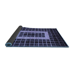 Sideview of Abstract Blue Modern Rug, abs327blu