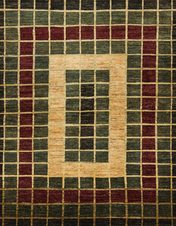 Abstract Red Modern Rug, abs327