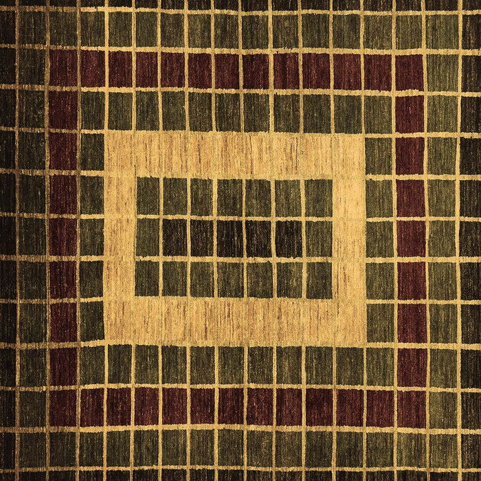 Square Machine Washable Abstract Brown Modern Rug, wshabs327brn