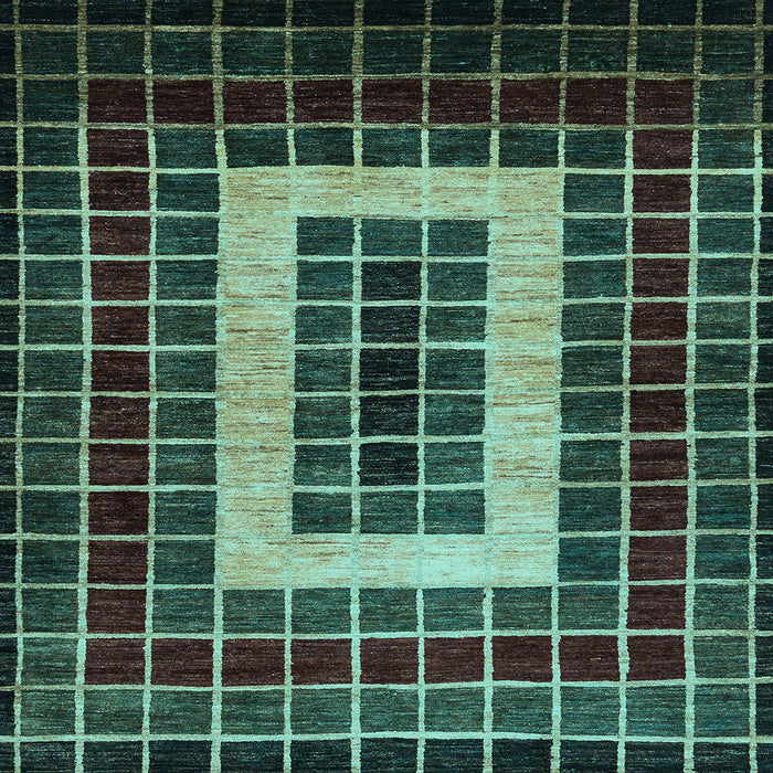 Square Abstract Light Blue Modern Rug, abs327lblu