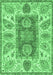 Machine Washable Abstract Emerald Green Modern Area Rugs, wshabs3280emgrn