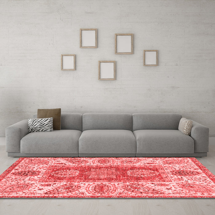 Modern Red Washable Rugs