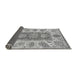 Sideview of Abstract Gray Modern Rug, abs3280gry