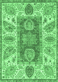 Abstract Emerald Green Modern Rug, abs3280emgrn