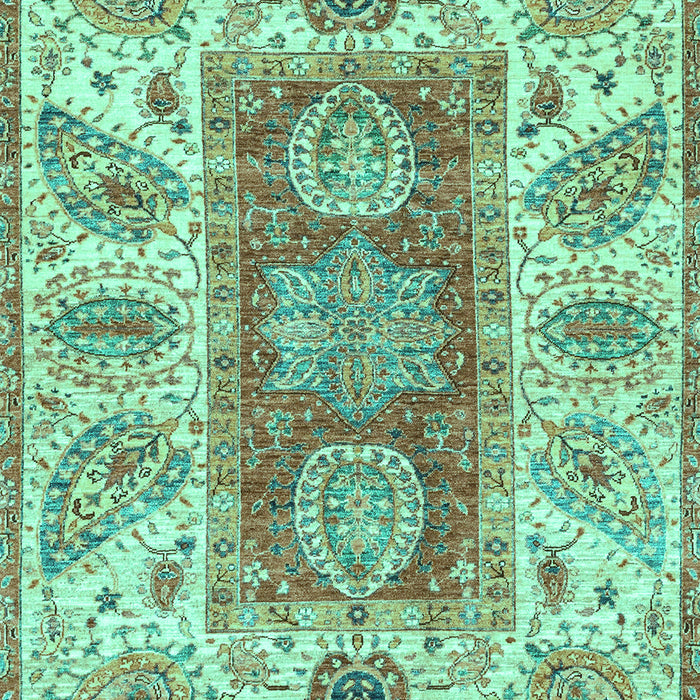 Machine Washable Abstract Turquoise Modern Area Rugs, wshabs3280turq