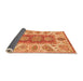 Sideview of Abstract Orange Modern Rug, abs3280org