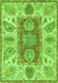 Machine Washable Abstract Green Modern Area Rugs, wshabs3280grn