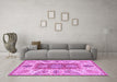 Machine Washable Abstract Purple Modern Area Rugs in a Living Room, wshabs3280pur