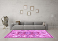 Machine Washable Abstract Purple Modern Rug, wshabs3280pur