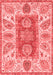 Abstract Red Modern Area Rugs