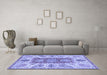 Machine Washable Abstract Blue Modern Rug in a Living Room, wshabs3280blu