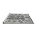 Sideview of Machine Washable Abstract Gray Modern Rug, wshabs3280gry