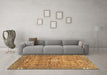 Machine Washable Abstract Brown Modern Rug in a Living Room,, wshabs3281brn