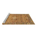 Sideview of Machine Washable Abstract Brown Modern Rug, wshabs3281brn