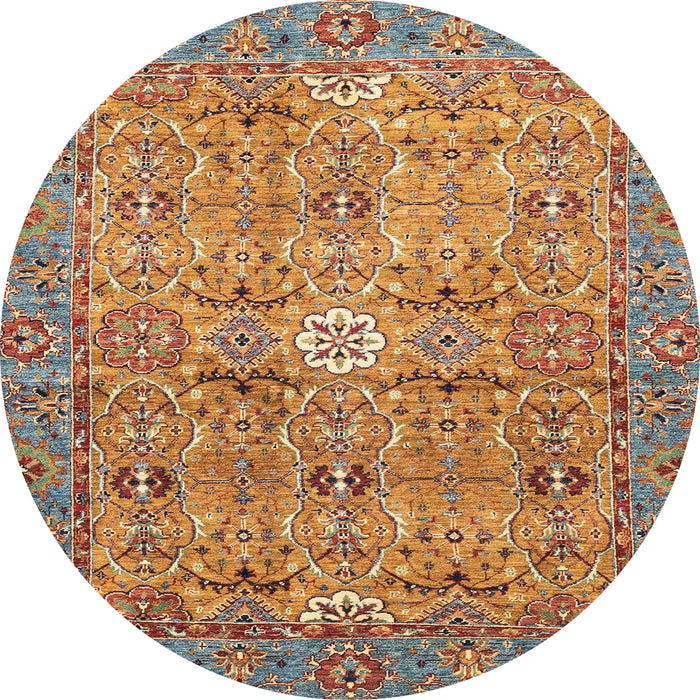 Round Abstract Red Modern Rug, abs3281