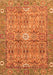 Machine Washable Abstract Orange Modern Area Rugs, wshabs3281org