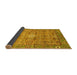 Sideview of Abstract Yellow Modern Rug, abs3281yw