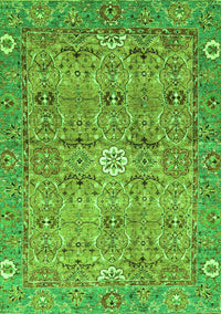 Abstract Green Modern Rug, abs3281grn