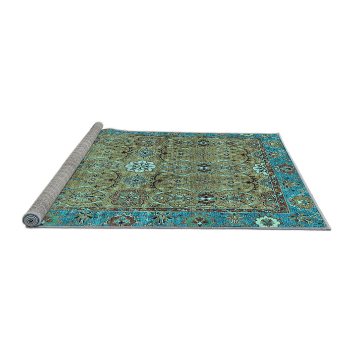 Sideview of Machine Washable Abstract Light Blue Modern Rug, wshabs3281lblu