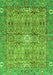 Machine Washable Abstract Green Modern Area Rugs, wshabs3281grn