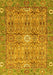 Abstract Yellow Modern Rug, abs3281yw