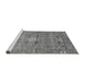 Sideview of Machine Washable Abstract Gray Modern Rug, wshabs3281gry