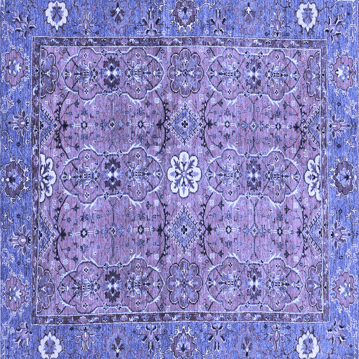 Square Abstract Blue Modern Rug, abs3281blu
