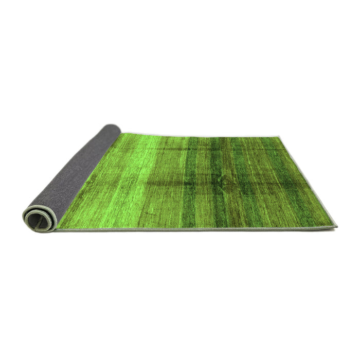 Sideview of Abstract Green Modern Rug, abs3282grn