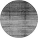 Round Abstract Gray Modern Rug, abs3282gry