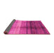 Sideview of Abstract Pink Modern Rug, abs3282pnk