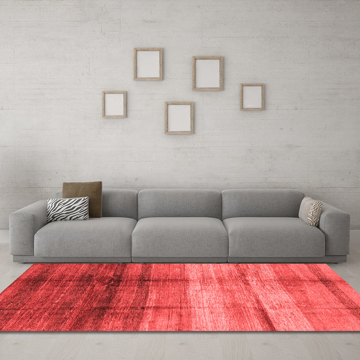 Modern Red Washable Rugs