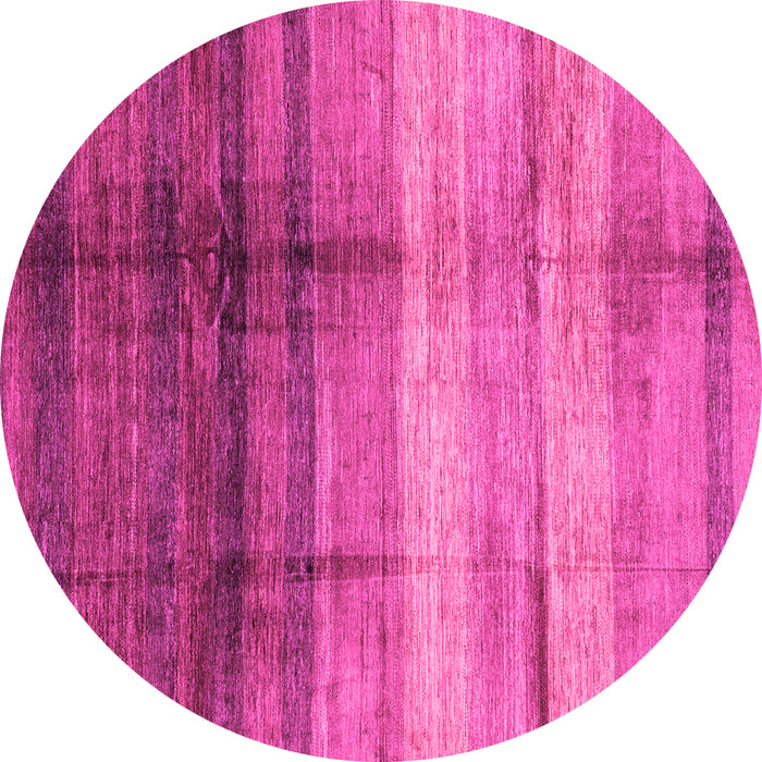 Round Abstract Pink Modern Rug, abs3282pnk