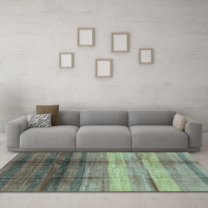 Machine Washable Abstract Light Blue Modern Rug in a Living Room, wshabs3282lblu