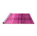 Sideview of Machine Washable Abstract Pink Modern Rug, wshabs3282pnk