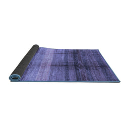 Sideview of Abstract Blue Modern Rug, abs3282blu