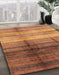 Abstract Orange Modern Rug in Family Room, abs3282