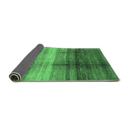 Sideview of Abstract Emerald Green Modern Rug, abs3282emgrn