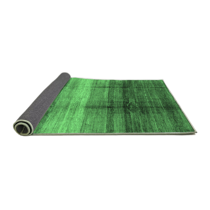 Sideview of Abstract Emerald Green Modern Rug, abs3282emgrn