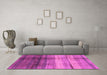 Machine Washable Abstract Purple Modern Area Rugs in a Living Room, wshabs3282pur