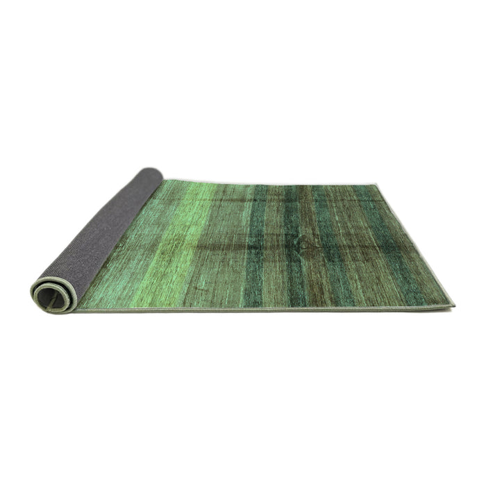 Sideview of Abstract Turquoise Modern Rug, abs3282turq