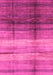 Machine Washable Abstract Pink Modern Rug, wshabs3282pnk