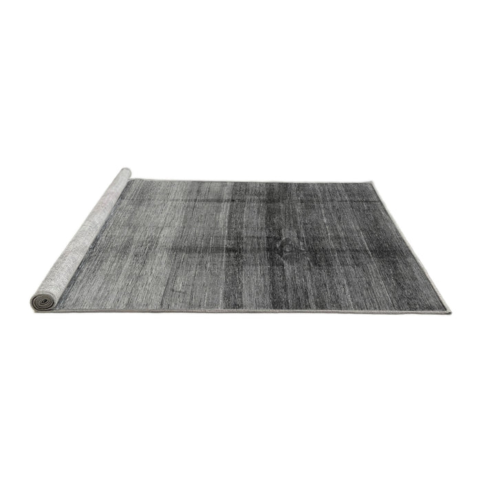 Sideview of Machine Washable Abstract Gray Modern Rug, wshabs3282gry