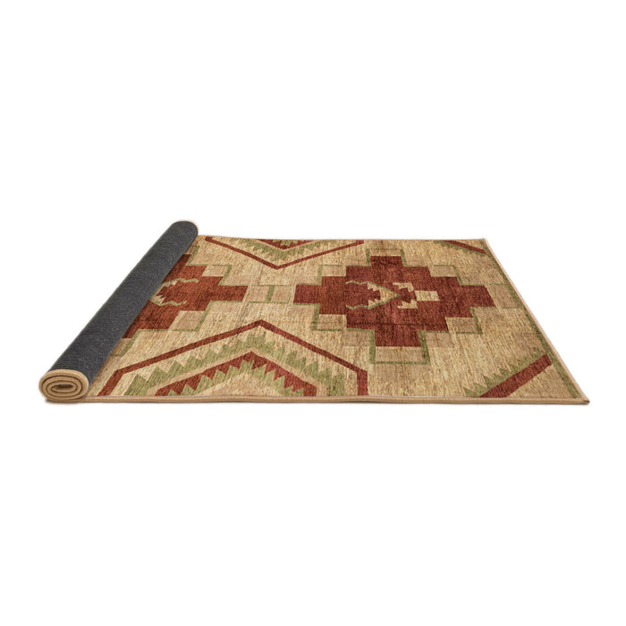 Sideview of Abstract Orange Modern Rug, abs3283