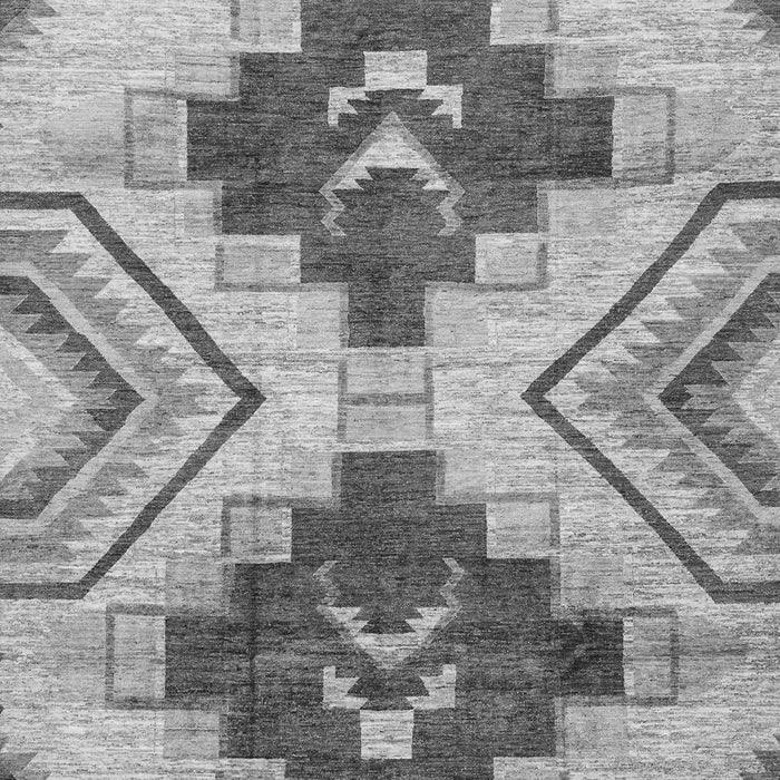 Machine Washable Abstract Gray Modern Rug, wshabs3283gry
