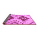 Sideview of Abstract Purple Modern Rug, abs3283pur