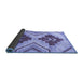 Sideview of Abstract Blue Modern Rug, abs3283blu