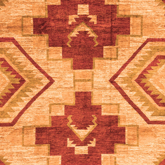 Machine Washable Abstract Orange Modern Area Rugs, wshabs3283org